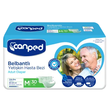 CANPED Belbantlı Yetişkin Hasta Bezi PVC 30'lu Medium