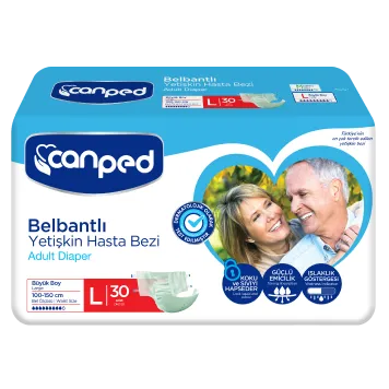 CANPED Belbantlı Yetişkin Hasta Bezi PVC 30'lu Large