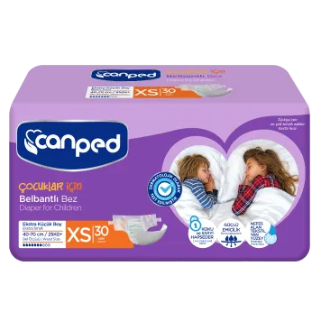 CANPED Çocuklar İçin Belbantlı Bez XSmall 30'lu