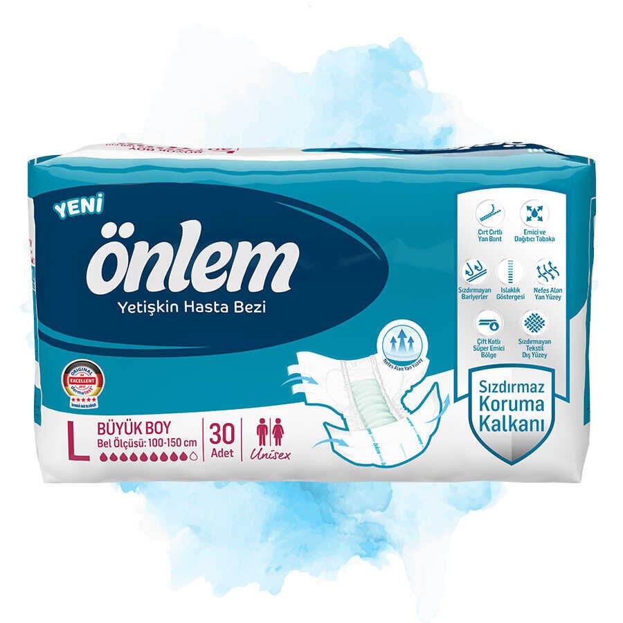 ÖNLEM Yetişkin Hasta Bezi Belbantlı 30'lu Large