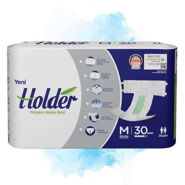 HOLDER Belbantlı Yetişkin Hasta Bezi 30'lu Medium