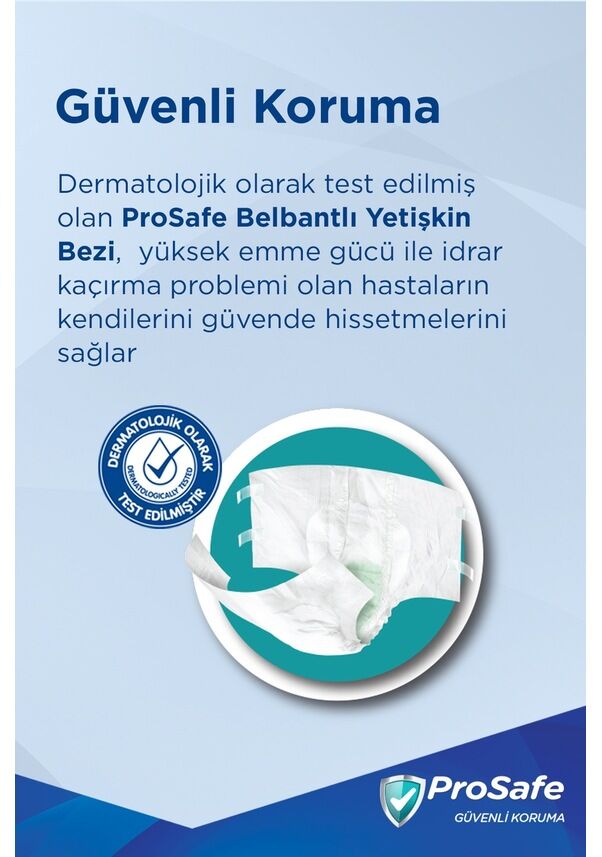 PROSAFE Belbantlı Yetişkin Hasta Bezi 30'lu