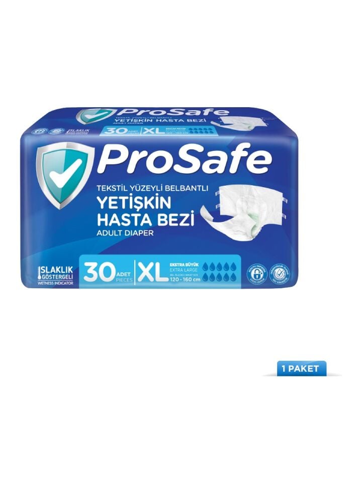 PROSAFE Belbantlı Yetişkin Hasta Bezi 30'lu XLarge