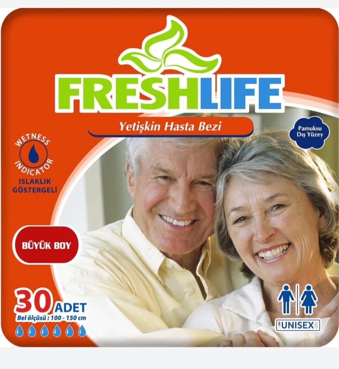 FRESHLIFE Belbantlı Yetişkin Hasta Bezi 30'lu Large