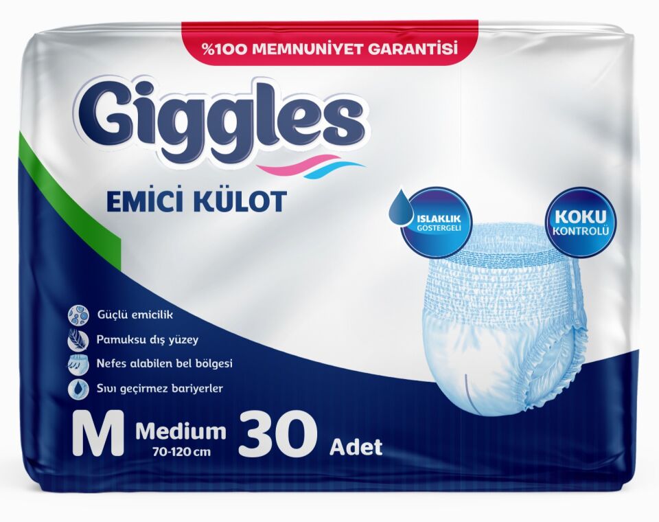 GIGGLES Yetişkin Emici Külot Medium 30'lu
