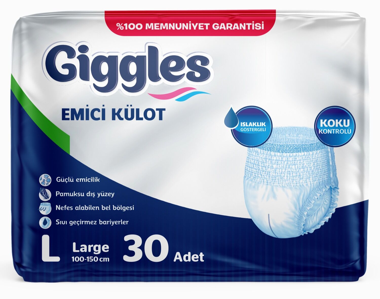 GIGGLES Yetişkin Emici Külot Large 30'lu