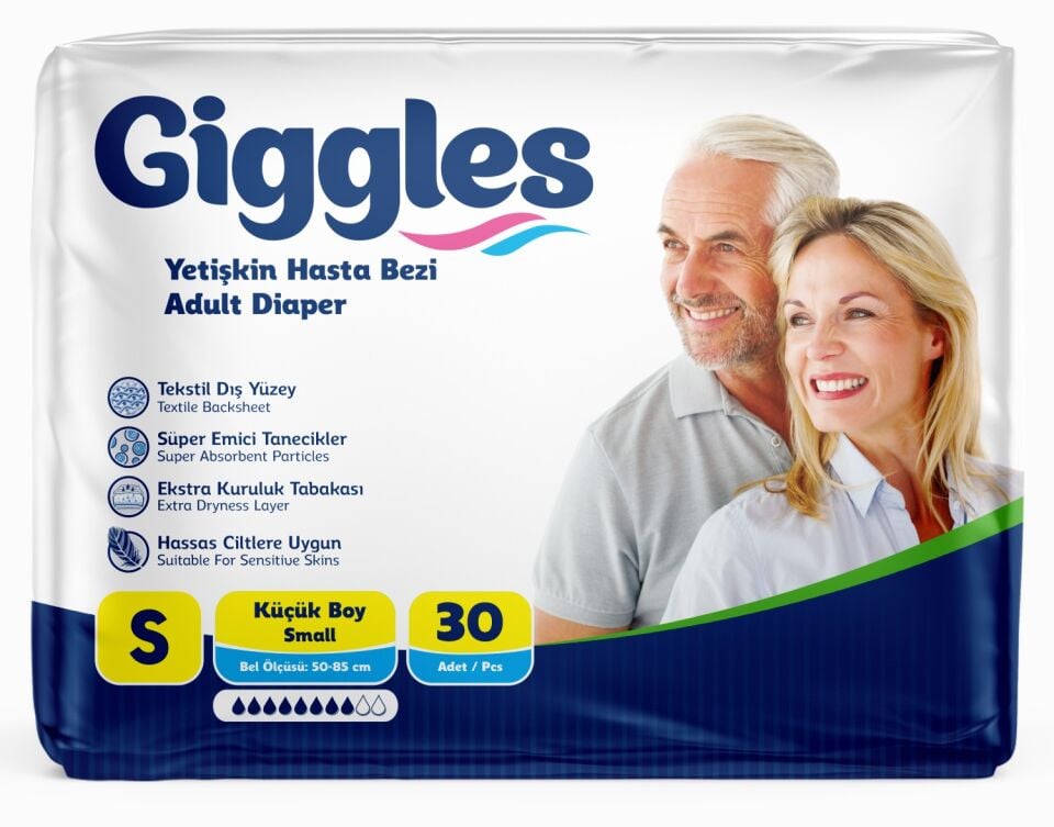 GIGGLES Yetişkin Hasta Bezi Small 30'lu