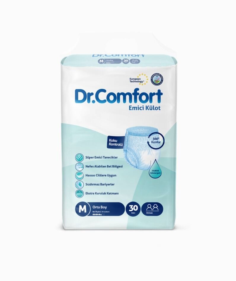 DR. COMFORT Yetişkin Emici Külot Medium 30'lu