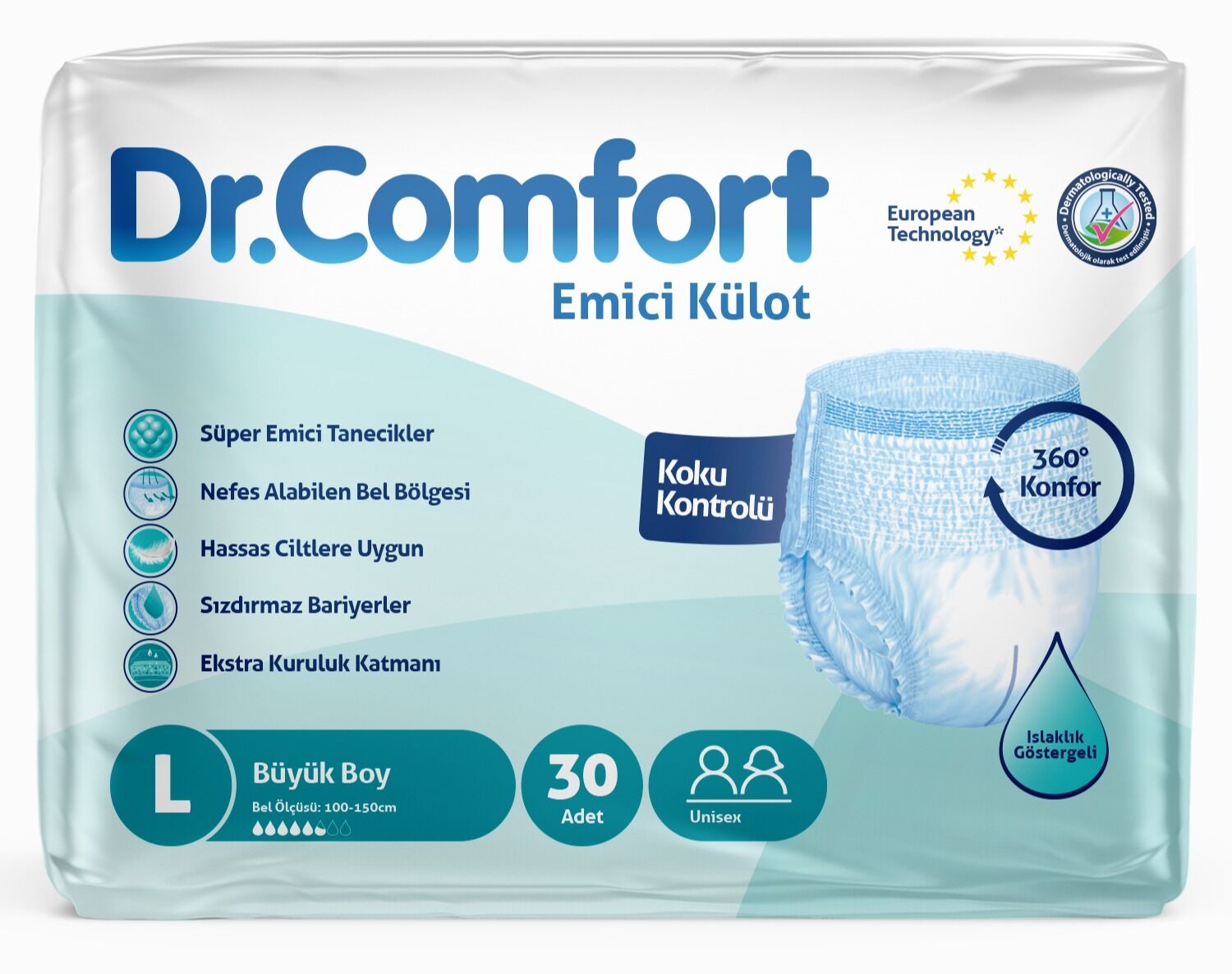 DR. COMFORT Yetişkin Emici Külot Large 30'lu
