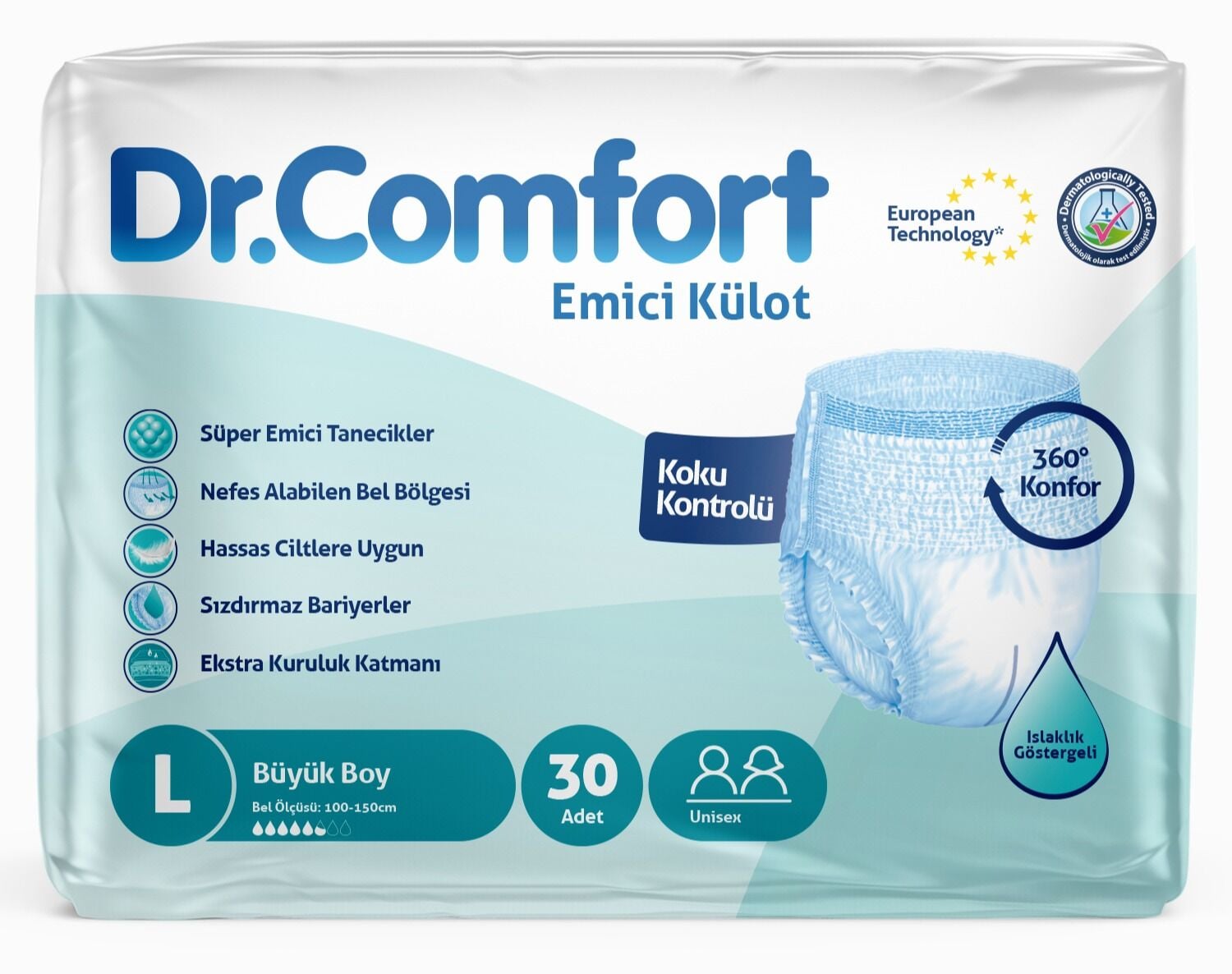 DR. COMFORT Yetişkin Emici Külot Large 30'lu