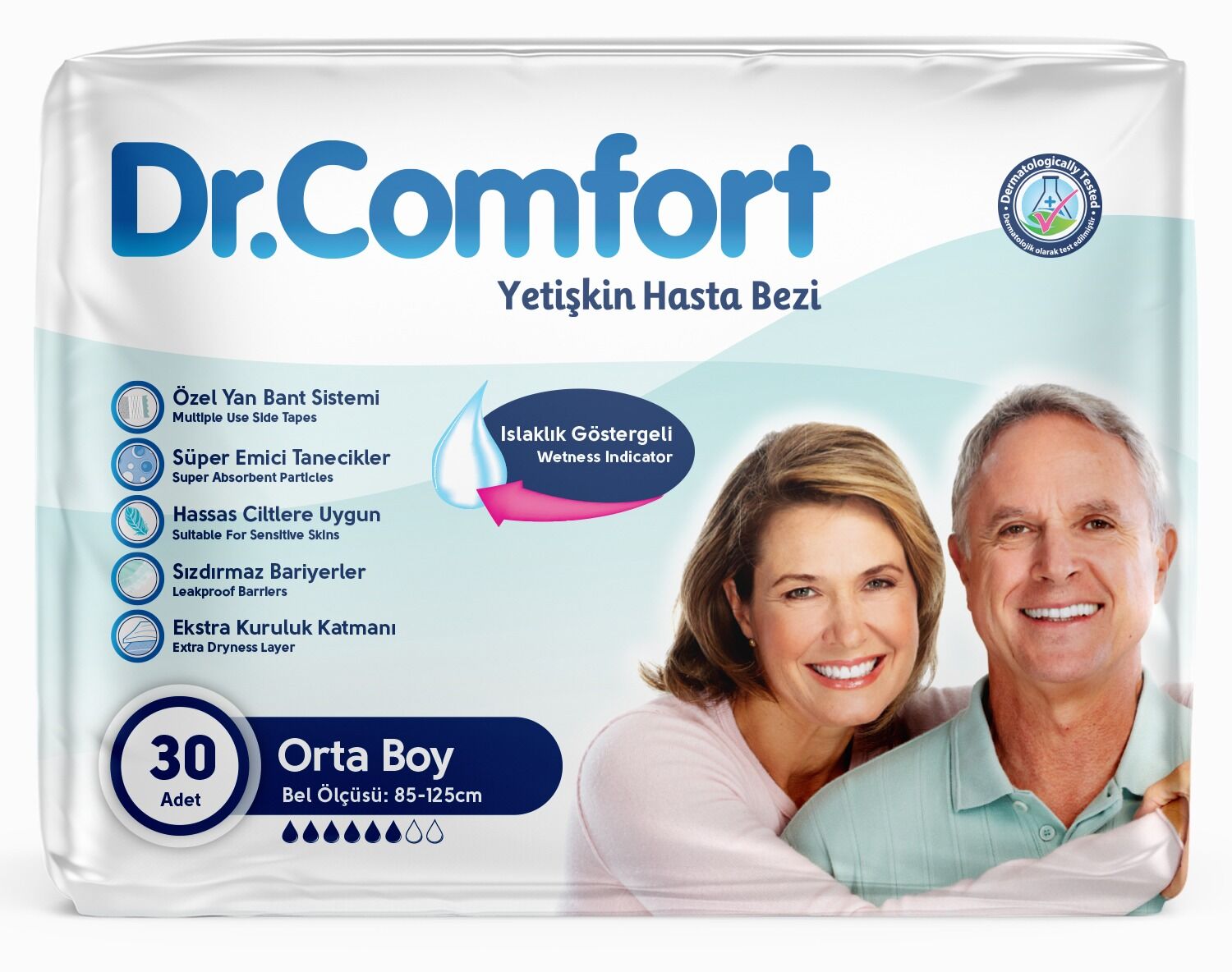 DR.COMFORT Yetişkin Hasta Bezi Medium 30'lu