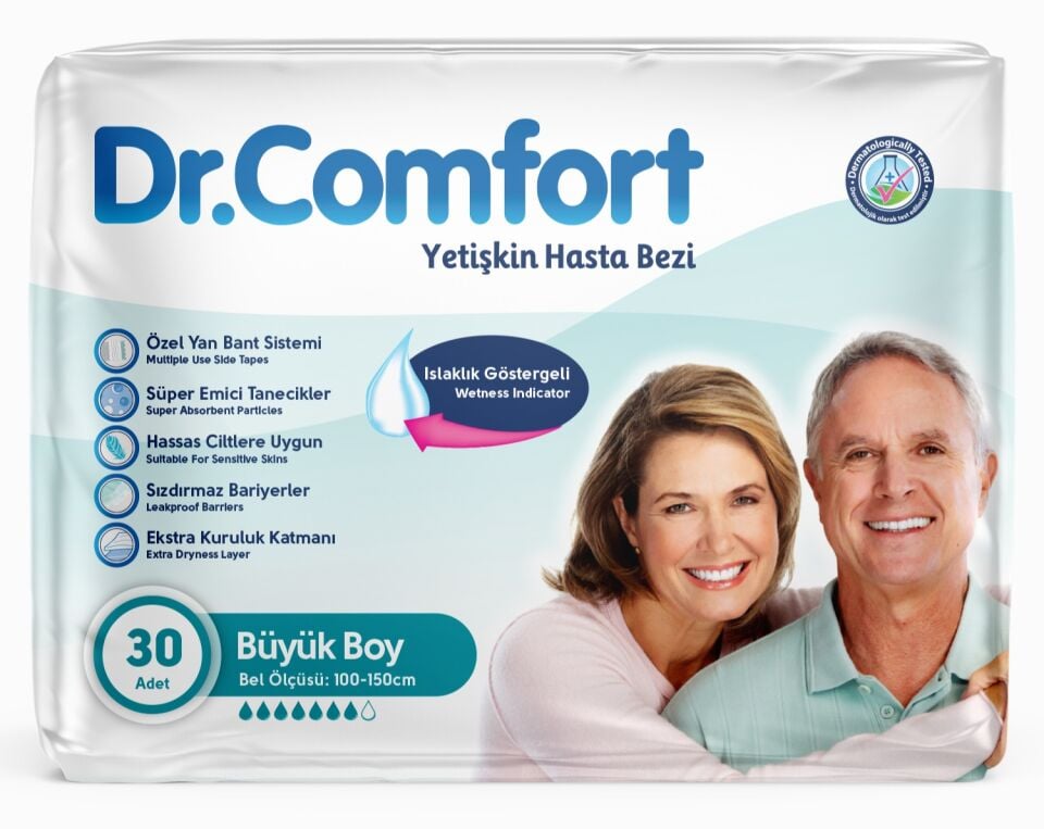 DR.COMFORT Yetişkin Hasta Bezi Large 30'lu