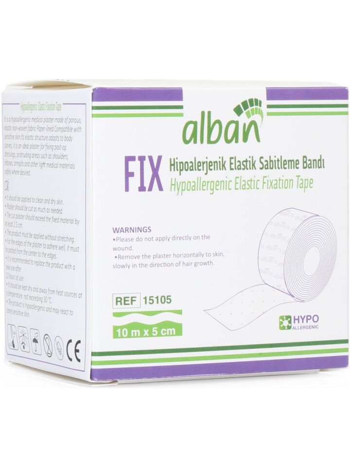 ALBAN Fix 10x5 cm Elastik Hipoalerjenik Flaster