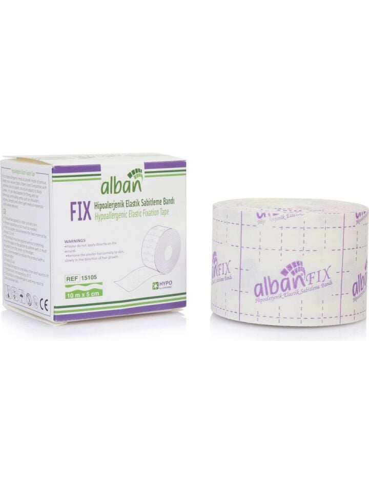 ALBAN Fix 10x5 cm Elastik Hipoalerjenik Flaster