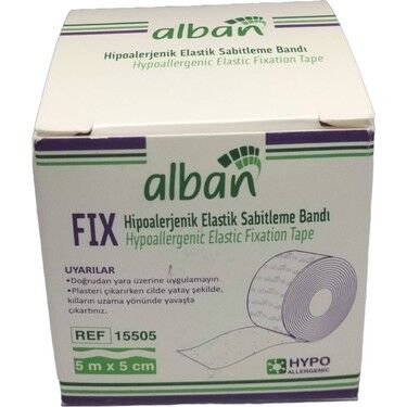 ALBAN 5m x 5cm Elastik Hipoalerjenik Flaster