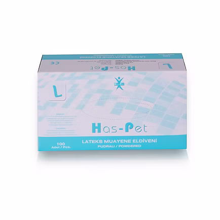 HASPET Lateks Pudralı Eldiven Large