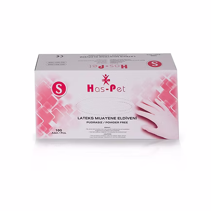 HASPET Pudrasız Lateks Eldiven Small