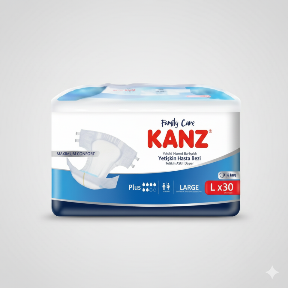KANZ Belbantlı Yetişkin Hasta Bezi 30'lu Large