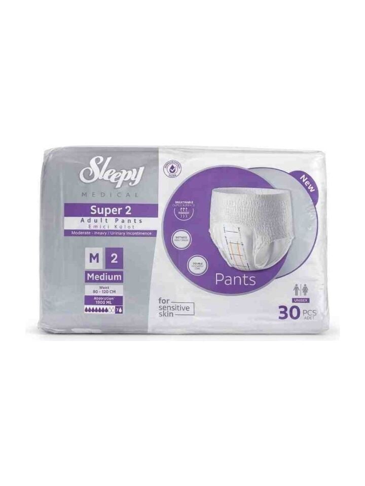 SLEEPY Süper Emici Külot Bez 7 Damla M-2 Medium 30'lu