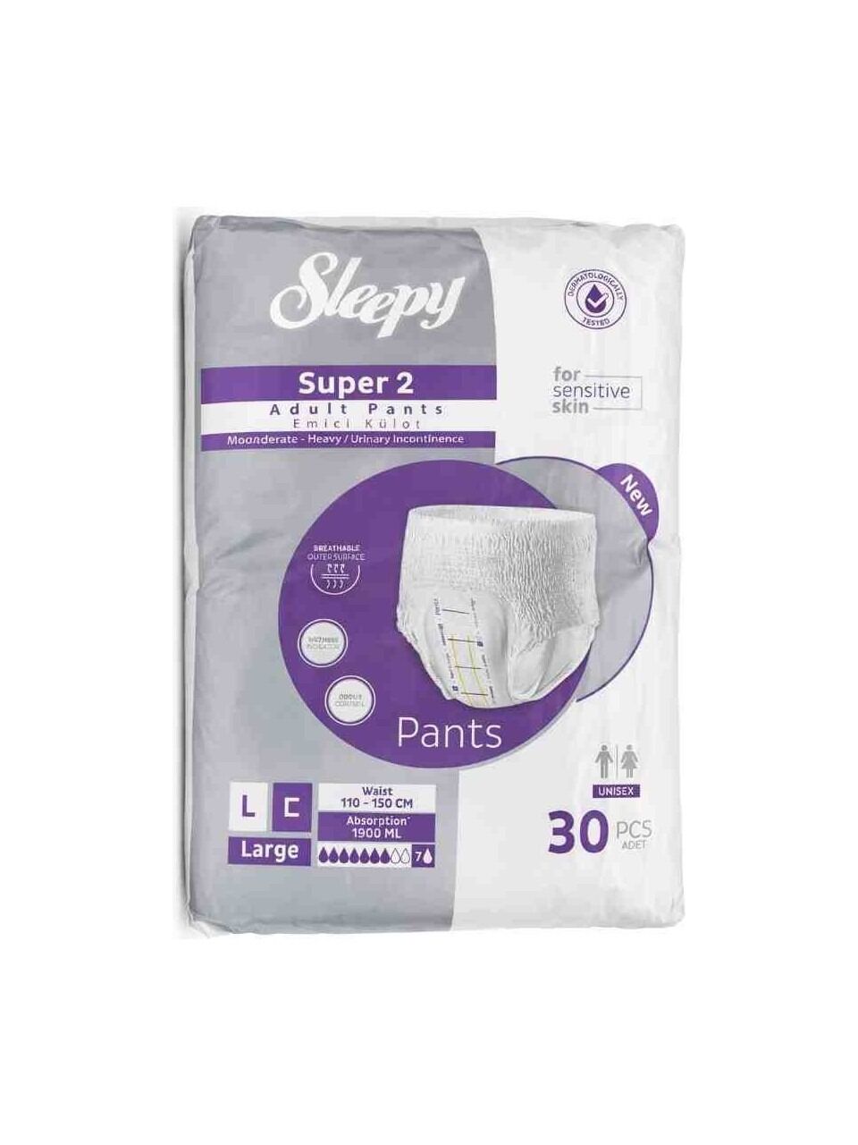 SLEEPY Süper Emici Külot Bez 7 Damla L-2 Large 30'lu