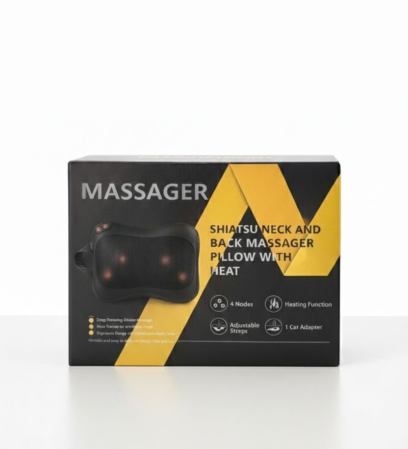 Isıtmalı Shiatsu Boyun ve Sırt Masaj Yastığı